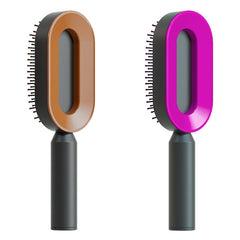 Self-Cleaning Hair Brush – Anti-Static Scalp Massage Detangling Comb