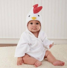 Cartoon Animal Baby Hooded Bathrobe – Soft Cotton Towel for 0-3 Years