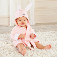 Cartoon Animal Baby Hooded Bathrobe – Soft Cotton Towel for 0-3 Years