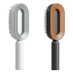 Self-Cleaning Hair Brush – Anti-Static Scalp Massage Detangling Comb