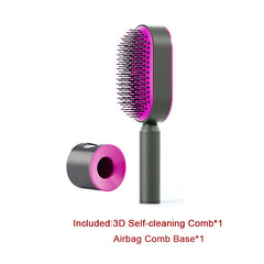 Self-Cleaning Hair Brush – Anti-Static Scalp Massage Detangling Comb
