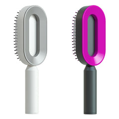 Self-Cleaning Hair Brush – Anti-Static Scalp Massage Detangling Comb