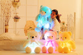 LED Teddy Bear Plush Toy – Colorful Light-Up Kids Gift Pillow