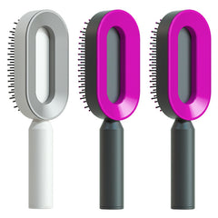 Self-Cleaning Hair Brush – Anti-Static Scalp Massage Detangling Comb