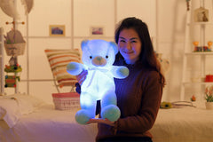 LED Teddy Bear Plush Toy – Colorful Light-Up Kids Gift Pillow