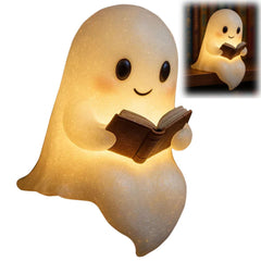 LED Ghost Night Light – Kids Bedside Lamp Warm Halloween Decoration