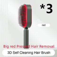 Self-Cleaning Hair Brush – Anti-Static Scalp Massage Detangling Comb