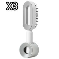 Self-Cleaning Hair Brush – Anti-Static Scalp Massage Detangling Comb