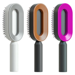 Self-Cleaning Hair Brush – Anti-Static Scalp Massage Detangling Comb