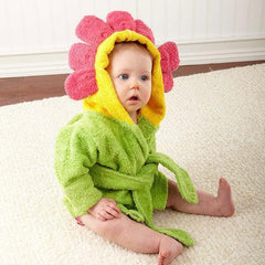 Cartoon Animal Baby Hooded Bathrobe – Soft Cotton Towel for 0-3 Years