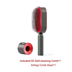 Self-Cleaning Hair Brush – Anti-Static Scalp Massage Detangling Comb