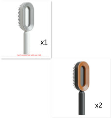 Self-Cleaning Hair Brush – Anti-Static Scalp Massage Detangling Comb