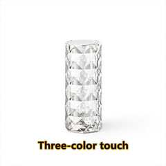 Crystal Touch Lamp – USB Rechargeable LED Night Light with 16 Colors