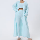 Cozy 3-Piece Pajama Set – Warm Loungewear for Women