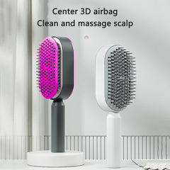 Self-Cleaning Hair Brush – Anti-Static Scalp Massage Detangling Comb
