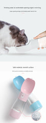 Dog Water Bottle Portable Pet Drinking Water Feeder Bowl Dog Cat Food Feeding for Puppy Dog Cat Outdoor Walking Travel Supplies
