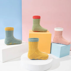 Solid Striped Spring Baby Socks