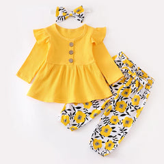 3Pcs Autumn Baby Girl Clothes Sets