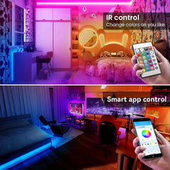 Smart LED Light Strip for Bedroom - 3ft to 100ft, Color Change, Support APP and Remote Control, USB Power Supply, Perfect Home P