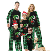 Combhasaki Family Matching Christmas Pajamas Set Christmas Ball & Plaid Print Holiday Pajamas Sleep Loungewear Dad Mom Kids PJs