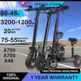 3200w Dual Motors Electric Scooter for Adults 75km/h Speed 70km Long Range 10 inch Tires E Scooter Patinete Electrico Skateboard