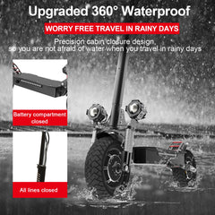 3200w Dual Motors Electric Scooter for Adults 75km/h Speed 70km Long Range 10 inch Tires E Scooter Patinete Electrico Skateboard