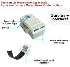 STEM Educational Building Blocks Kit with Bluetooth Connectivity for WeDo 2.0 Core Programming Learning
