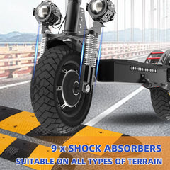 3200w Dual Motors Electric Scooter for Adults 75km/h Speed 70km Long Range 10 inch Tires E Scooter Patinete Electrico Skateboard