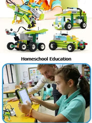 STEM Educational Building Blocks Kit with Bluetooth Connectivity for WeDo 2.0 Core Programming Learning
