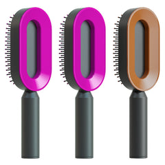 Self-Cleaning Hair Brush – Anti-Static Scalp Massage Detangling Comb