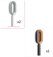 Self-Cleaning Hair Brush – Anti-Static Scalp Massage Detangling Comb