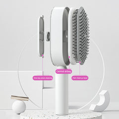 Self-Cleaning Hair Brush – Anti-Static Scalp Massage Detangling Comb