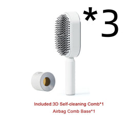 Self-Cleaning Hair Brush – Anti-Static Scalp Massage Detangling Comb