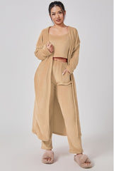 Cozy 3-Piece Pajama Set – Warm Loungewear for Women