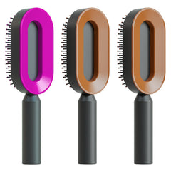 Self-Cleaning Hair Brush – Anti-Static Scalp Massage Detangling Comb