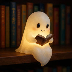LED Ghost Night Light – Kids Bedside Lamp Warm Halloween Decoration