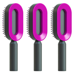 Self-Cleaning Hair Brush – Anti-Static Scalp Massage Detangling Comb