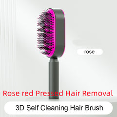 Self-Cleaning Hair Brush – Anti-Static Scalp Massage Detangling Comb