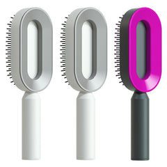 Self-Cleaning Hair Brush – Anti-Static Scalp Massage Detangling Comb