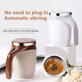 Rechargeable Self-Stirring Mug – Magnetic Coffee & Milkshake Cup