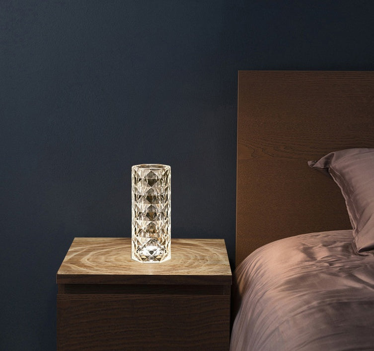 Crystal Touch Lamp – USB Rechargeable LED Night Light with 16 Colors
