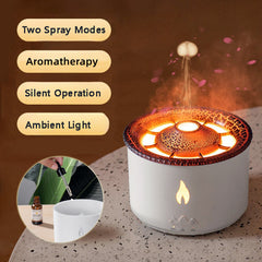 Creative Ultrasonic Essential Oil Humidifier – Flame & Jellyfish Diffuser