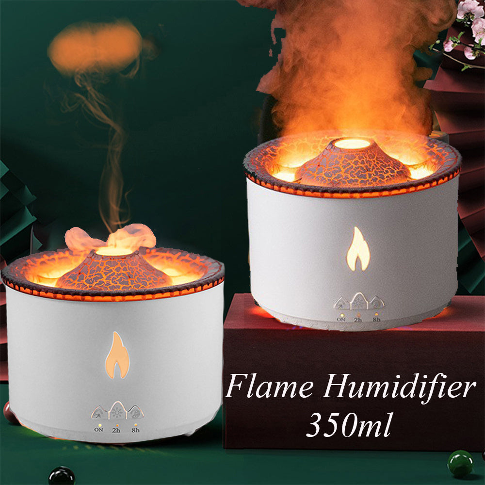 Creative Ultrasonic Essential Oil Humidifier – Flame & Jellyfish Diffuser