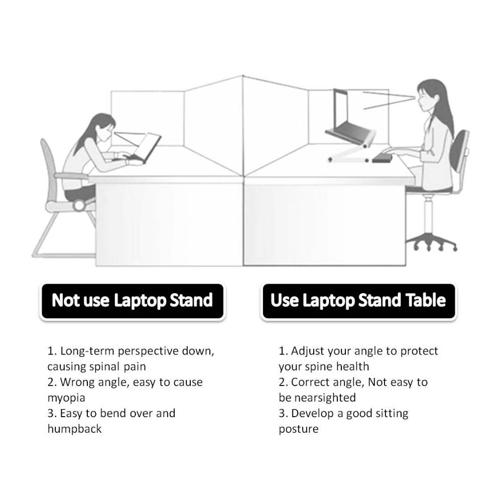 Foldable Laptop Stand – Adjustable Ergonomic Desk & Tablet Holder