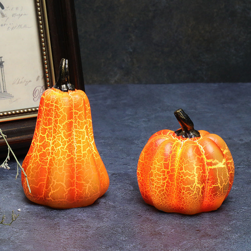 Halloween Pumpkin Lantern – LED Candle Resin Decorative Light