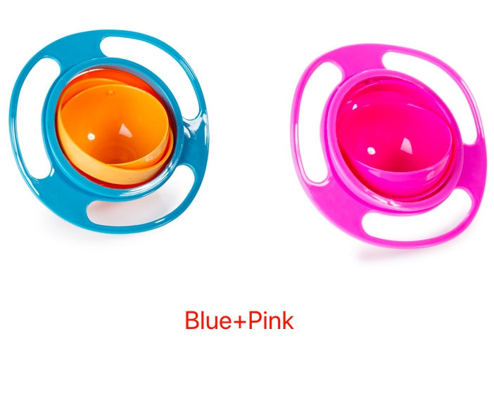360° Rotate Spill-Proof Baby Bowl – Durable, Easy-to-Clean Dish