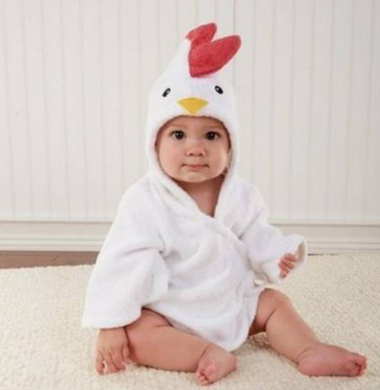 Cartoon Animal Baby Hooded Bathrobe – Soft Cotton Towel for 0-3 Years