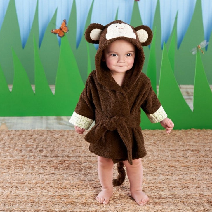 Cartoon Animal Baby Hooded Bathrobe – Soft Cotton Towel for 0-3 Years