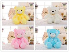 LED Teddy Bear Plush Toy – Colorful Light-Up Kids Gift Pillow
