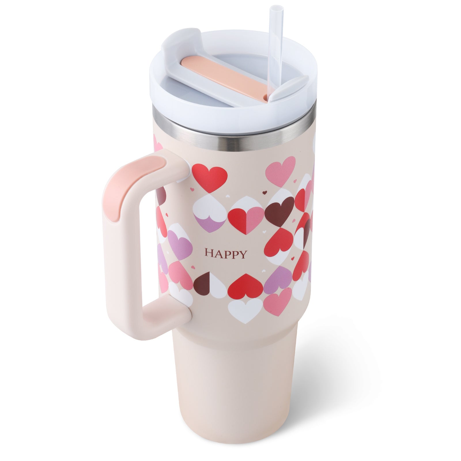 40oz Insulated Tumbler with Handle – Spill-Proof Stainless Steel Cup